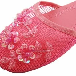 Bewild Mesh Chinese Slippers (Hot Pink)