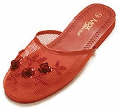 Bewild Mesh Chinese Slippers (Red)