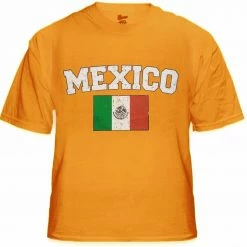Bewild Mexico Vintage Flag International Mens T-Shirt Nationality & Ethnic