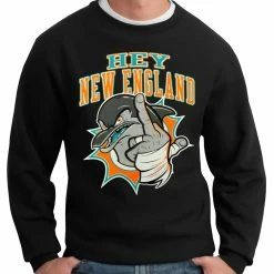 Bewild Miami Fan - Hey New England Adult Crewneck Sport Inspiration