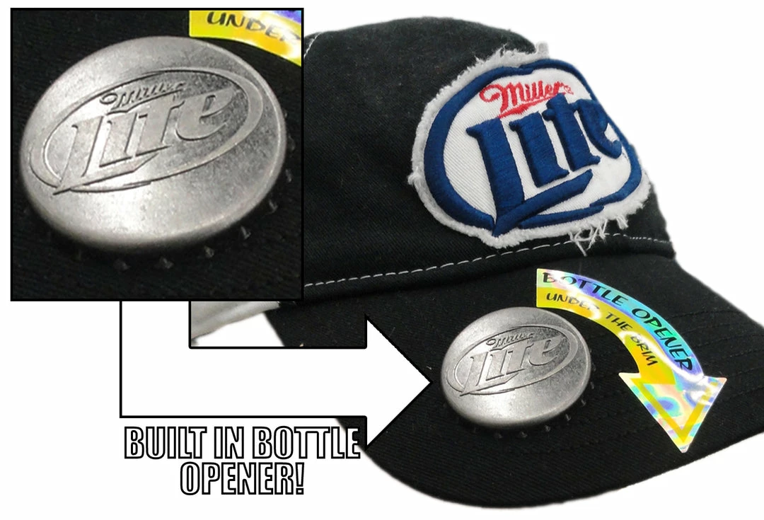 Bewild Brimmed Hats Miller Lite Bottle Opener Hat 8 Bewild Brimmed Hats Miller Lite Bottle Opener Hat