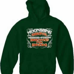 Bewild Moonshine Brewed For Bikers Adult Hoodie Biker Style