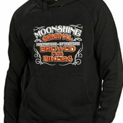 Bewild Moonshine Brewed For Bikers Adult Hoodie Biker Style