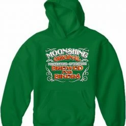 Bewild Moonshine Brewed For Bikers Adult Hoodie Biker Style