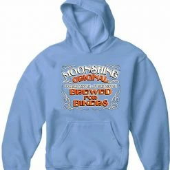 Bewild Moonshine Brewed For Bikers Adult Hoodie Biker Style