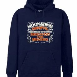 Bewild Moonshine Brewed For Bikers Adult Hoodie Biker Style