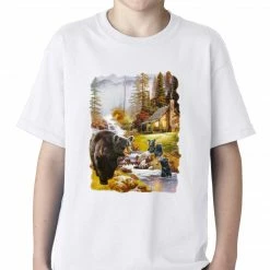 Bewild Cool Funny & Offensive Mother Bear At The Cabin Kids T-shirt