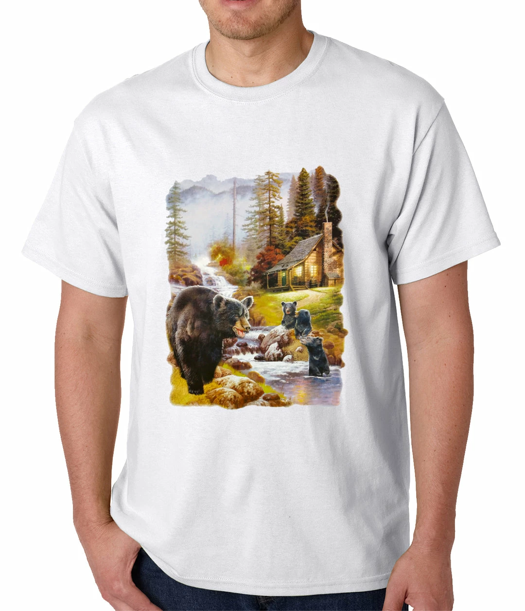 Bewild Mother Bear At The Cabin Mens T-shirt 6 Bewild Mother Bear At The Cabin Mens T-shirt