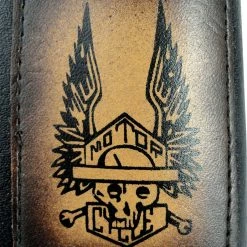 Bewild Motor Cycle Skull And Crossbones Leather Chain Wallet Wallets & Chains