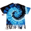Bewild Multi Blue Tie Dye Fringe Kids T-shirt Tie Dye Tops