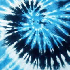 Bewild Tie Dye Tops Multi Blue Tie Dye Fringe Ladies T-shirt