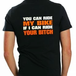 Bewild Biker Style My Bike Your B*tch Men's T-Shirt (Black)