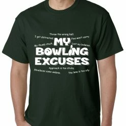 Bewild My Bowling Excuses Mens T-shirt Sport Inspiration