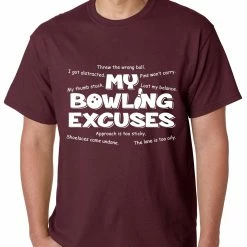 Bewild My Bowling Excuses Mens T-shirt Sport Inspiration