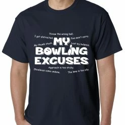 Bewild My Bowling Excuses Mens T-shirt Sport Inspiration