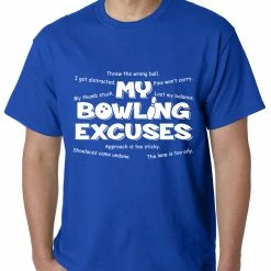 Bewild My Bowling Excuses Mens T-shirt Sport Inspiration