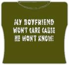 Bewild My Boyfriend Won't Care Girls T-shirt Women's T-Shirts 5 Bewild My Boyfriend Won't Care Girls T-shirt Women's T-Shirts