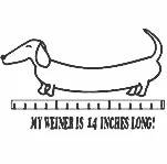 Bewild My Weiner Is 14 Inches Long T-Shirt