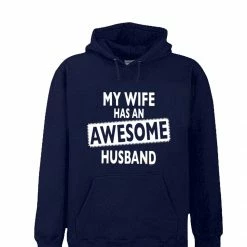 Bewild My Wife Has An Awesome Husband Adult Hoodie