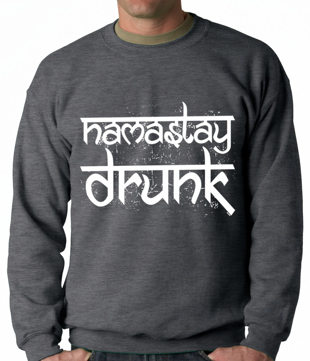 Bewild Namastay Drunk Funny Adult Crewneck 5 Bewild Namastay Drunk Funny Adult Crewneck