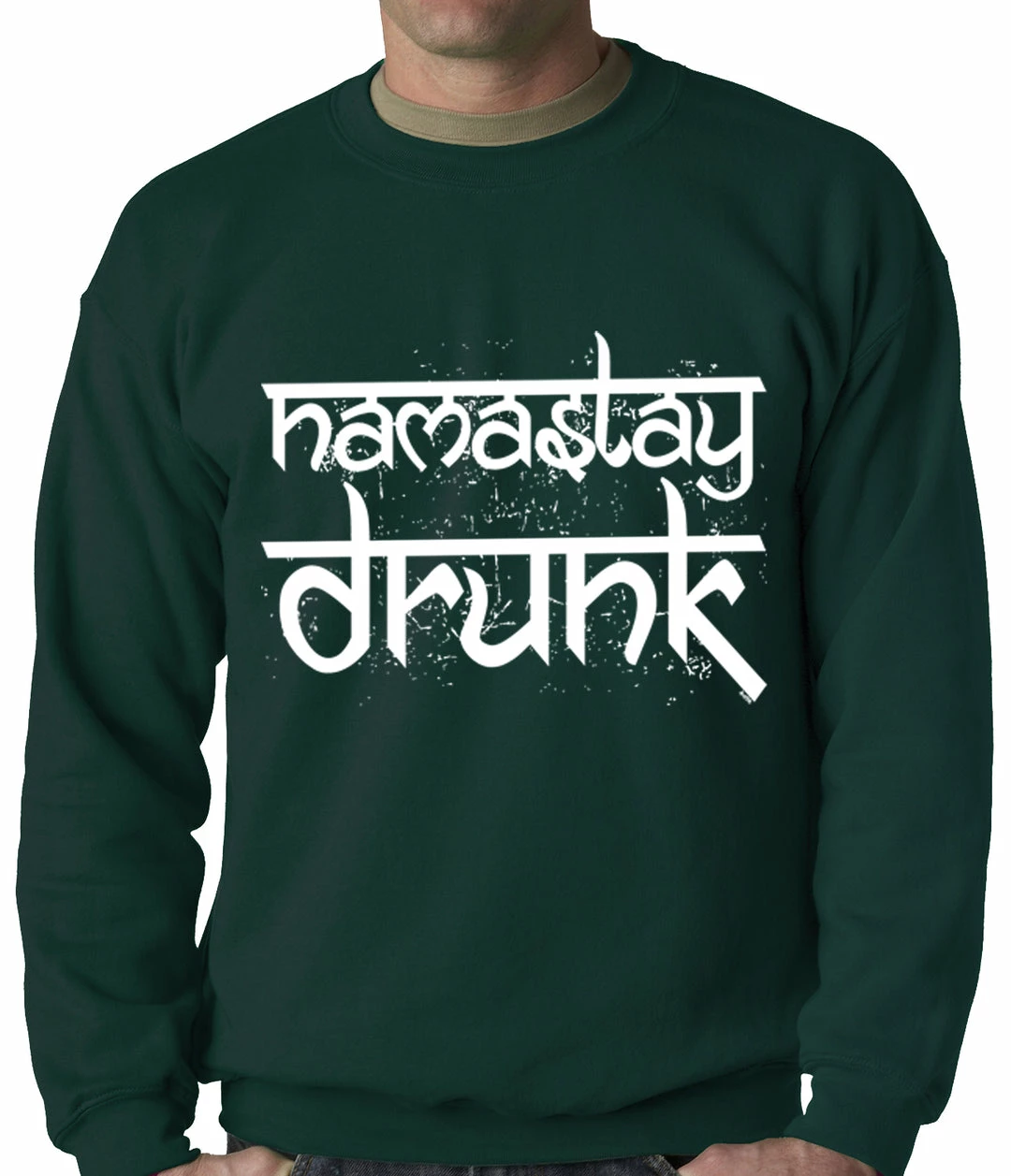 Bewild Namastay Drunk Funny Adult Crewneck 6 Bewild Namastay Drunk Funny Adult Crewneck