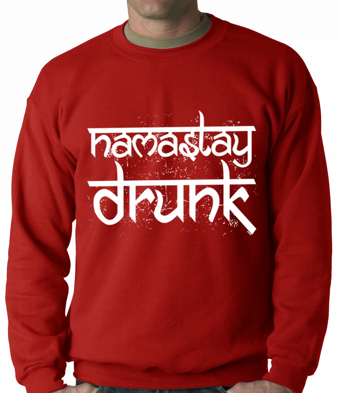 Bewild Namastay Drunk Funny Adult Crewneck 9 Bewild Namastay Drunk Funny Adult Crewneck