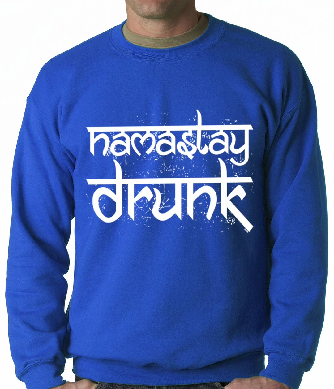 Bewild Namastay Drunk Funny Adult Crewneck 10 Bewild Namastay Drunk Funny Adult Crewneck
