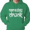 Bewild St.Patricks Day Namastay Drunk Funny Adult Hoodie