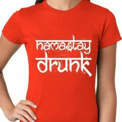 Bewild Namastay Drunk Funny Ladies T-shirt St.Patricks Day
