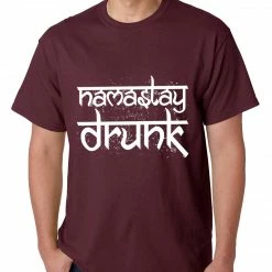 Bewild Namastay Drunk Funny Mens T-shirt