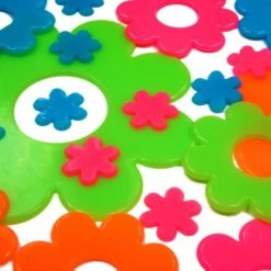 Bewild Neon & Black Light Accessories Neon Groovy Flowers Black Light Reactive Wall Decorations