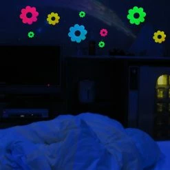 Bewild Neon & Black Light Accessories Neon Groovy Flowers Black Light Reactive Wall Decorations
