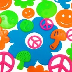 Bewild Neon & Black Light Accessories Neon Groovy Shape Black Light Reactive Wall Decorations