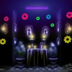 Bewild Neon & Black Light Accessories Neon Groovy Shape Black Light Reactive Wall Decorations