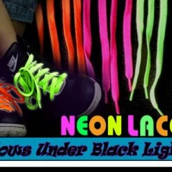 Bewild 3 Pack Of Neon Black Light Reactive Shoe Laces (3 Pairs) Neon & Black Light Accessories