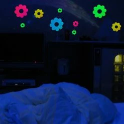 Bewild Neon & Black Light Accessories Neon Skulls Black Light Reactive Wall Decorations