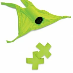 Bewild Neon Vibrating Crotchless Panty And Pasties Set