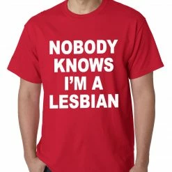 Bewild Cool Funny & Offensive Nobody Knows I'm A Lesbian T-Shirt