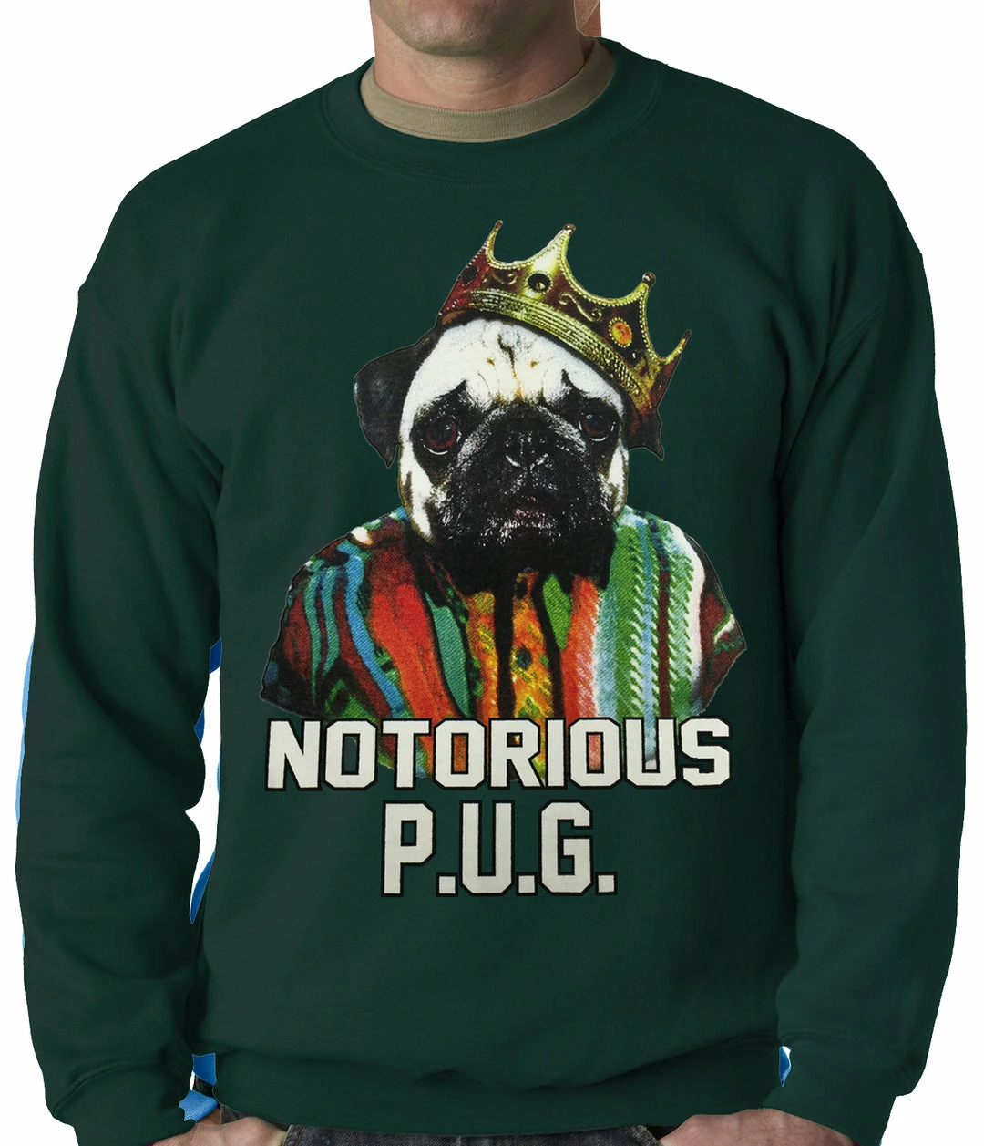 Bewild Notorious Pug Life Adult Crewneck 5 Bewild Notorious Pug Life Adult Crewneck
