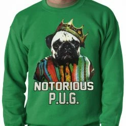 Bewild Notorious Pug Life Adult Crewneck 15 Bewild Notorious Pug Life Adult Crewneck