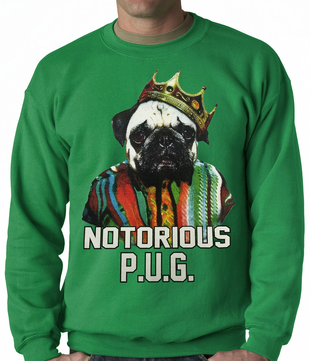 Bewild Notorious Pug Life Adult Crewneck 7 Bewild Notorious Pug Life Adult Crewneck