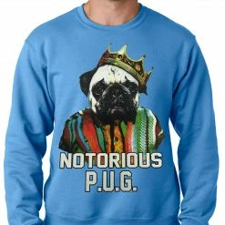 Bewild Notorious Pug Life Adult Crewneck 16 Bewild Notorious Pug Life Adult Crewneck