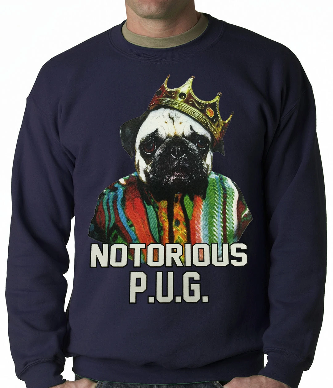 Bewild Notorious Pug Life Adult Crewneck 9 Bewild Notorious Pug Life Adult Crewneck