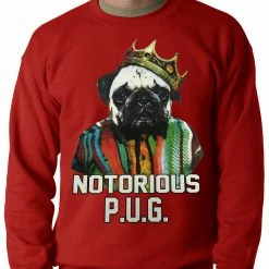 Bewild Notorious Pug Life Adult Crewneck 18 Bewild Notorious Pug Life Adult Crewneck