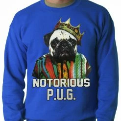 Bewild Notorious Pug Life Adult Crewneck 19 Bewild Notorious Pug Life Adult Crewneck