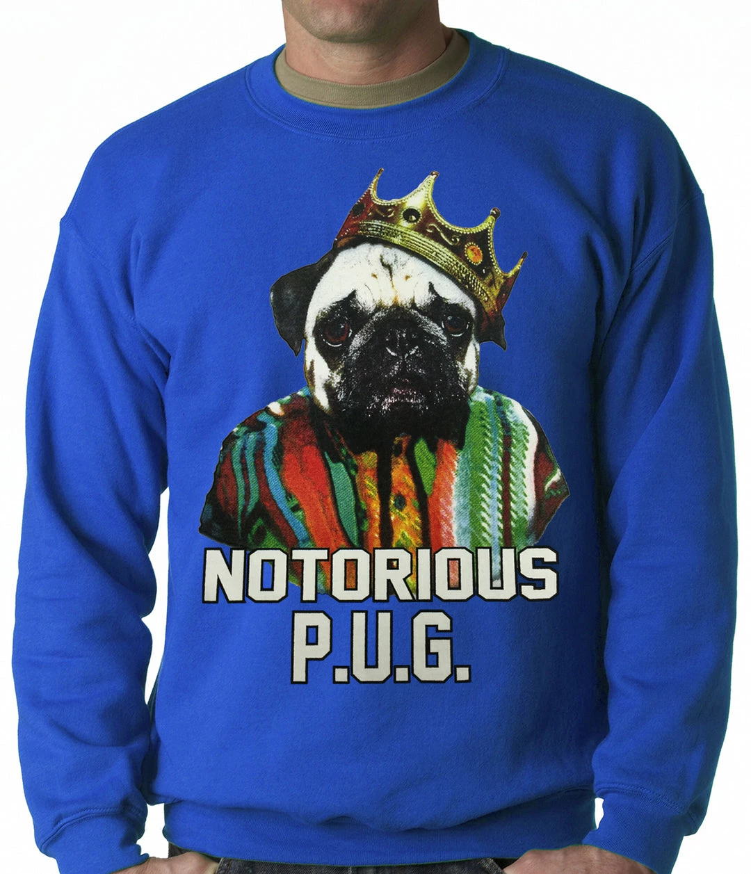 Bewild Notorious Pug Life Adult Crewneck 11 Bewild Notorious Pug Life Adult Crewneck