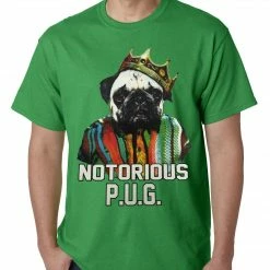 Bewild Cool Funny & Offensive Notorius Pug Life Mens T-shirt