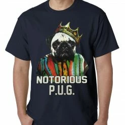 Bewild Cool Funny & Offensive Notorius Pug Life Mens T-shirt