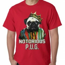 Bewild Cool Funny & Offensive Notorius Pug Life Mens T-shirt