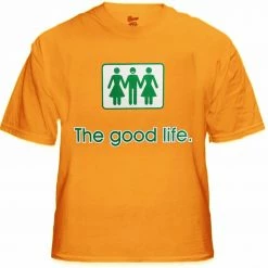 Bewild Cool Funny & Offensive Novelty T-Shirts - The Good Life Threesome T-Shirt